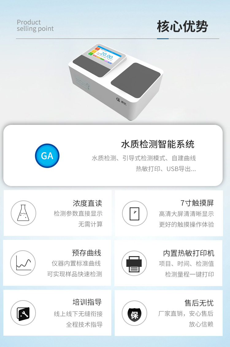 實(shí)驗(yàn)室臺(tái)式水質(zhì)檢測儀核心優(yōu)勢(shì)